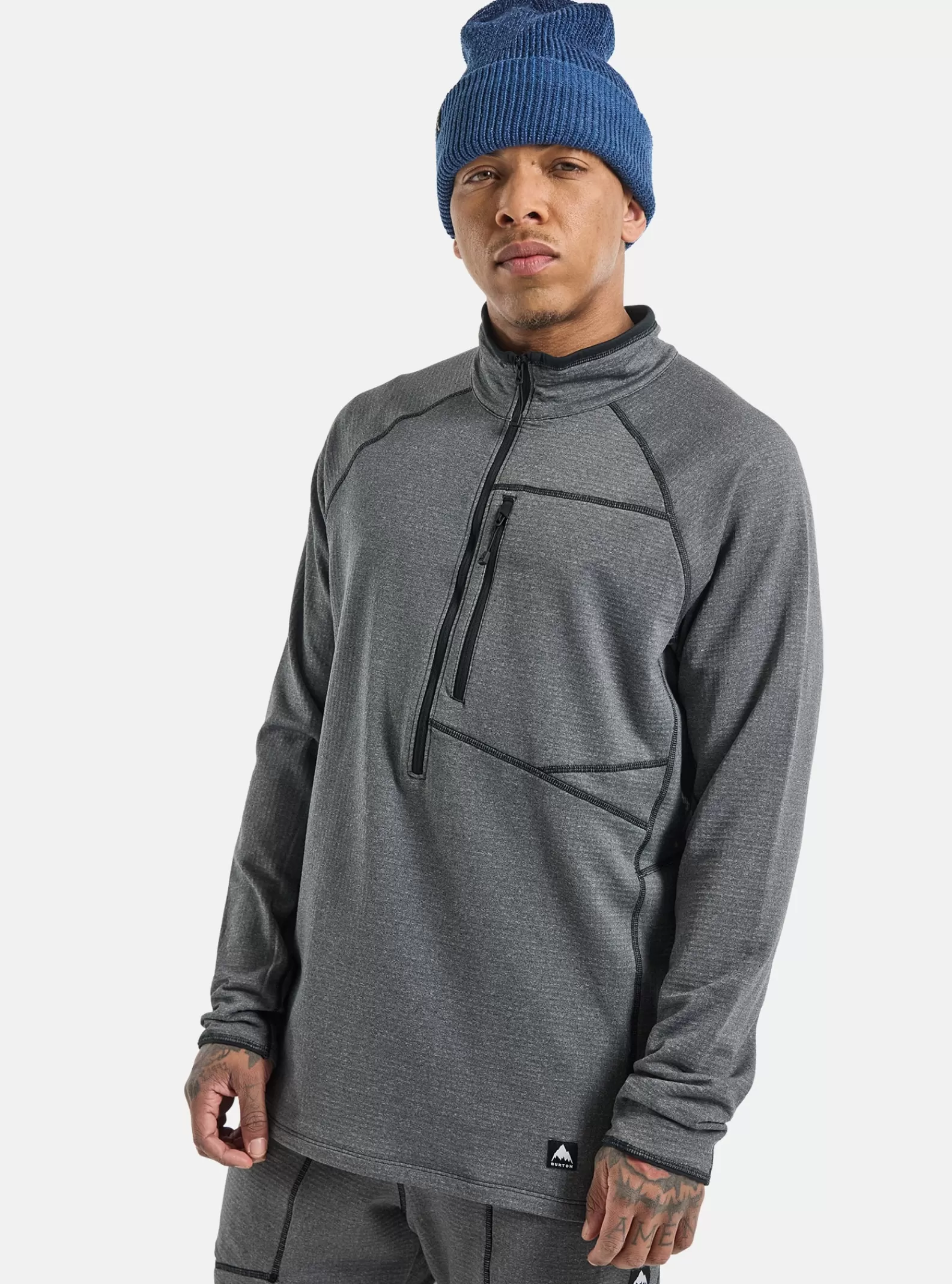 Burton Men's Stockrun Grid Half-Zip Fleece< Fleece | Mid Layer