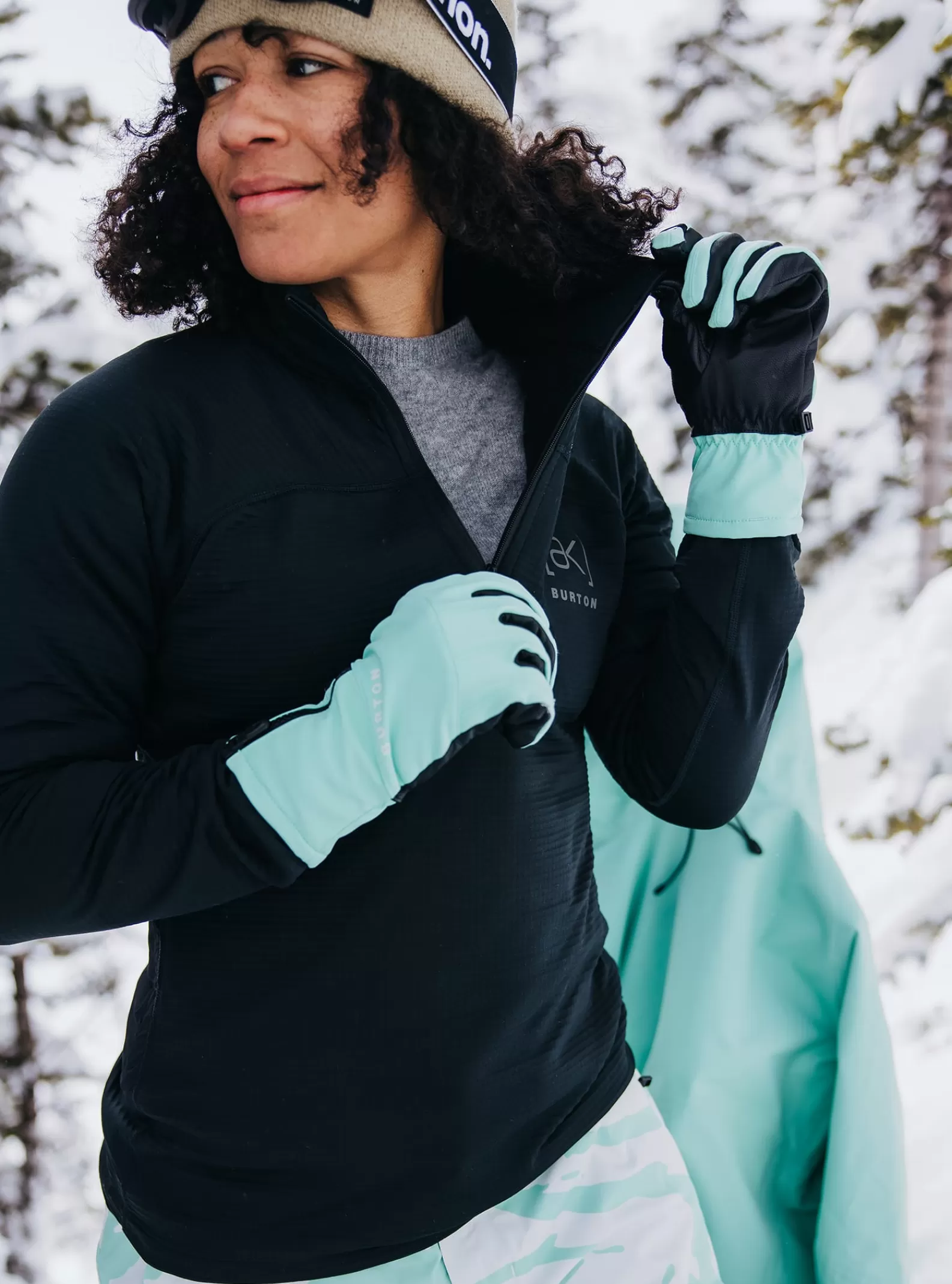 Burton Women's [ak] Helium Grid Quarter-Zip Fleece<Women Fleece | Mid Layer